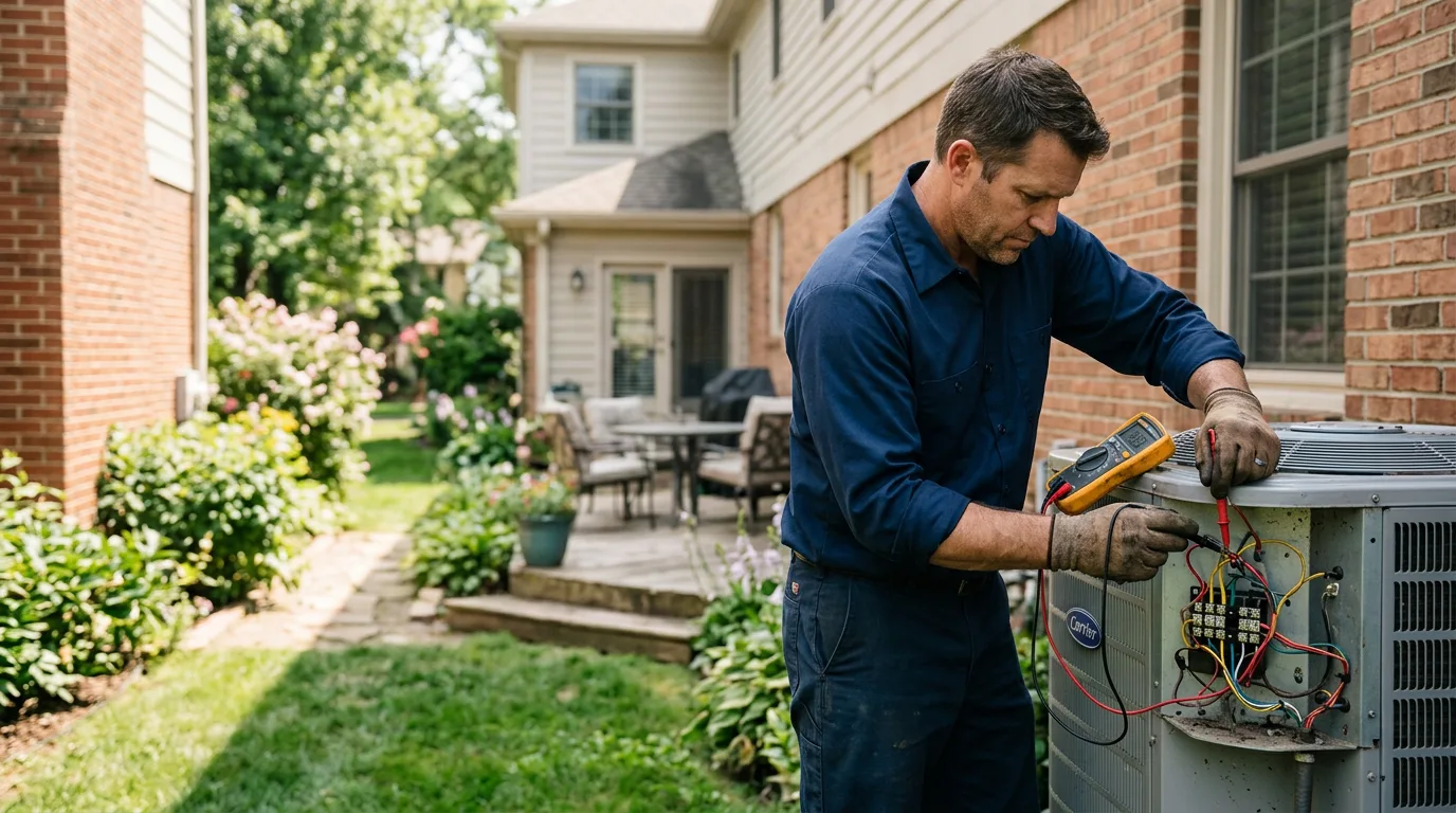 HVAC technician working near West Valley City, UT